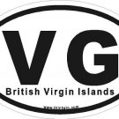 British Virgin Islands Oval Car Sticker