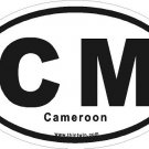 Cameroon Oval Car Sticker