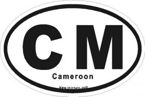 Cameroon Oval Car Sticker