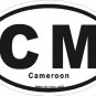 Cameroon Oval Car Sticker
