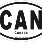 Canada Oval Car Sticker