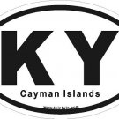 Cayman Islands Oval Car Sticker