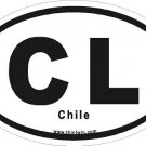 Chile Oval Car Sticker
