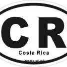 Costa Rica Oval Car Sticker