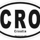 Croatia Oval Car Sticker