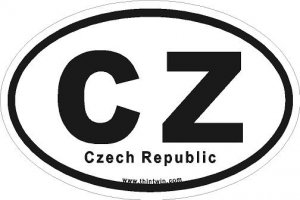 Czech Republic Oval Car Sticker