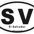 El Salvador Oval Car Sticker