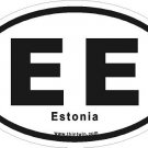 Estonia Oval Car Sticker