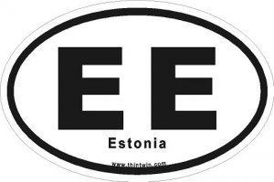Estonia Oval Car Sticker