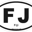 Fiji Oval Car Sticker