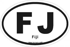 Fiji Oval Car Sticker