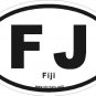 Fiji Oval Car Sticker