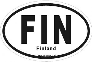 Finland Oval Car Sticker