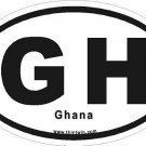 Ghana Oval Car Sticker