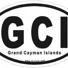 Grand Cayman Islands Oval Car Sticker