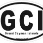 Grand Cayman Islands Oval Car Sticker