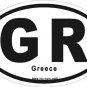 Greece Oval Car Sticker