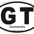 Guatemala Oval Car Sticker