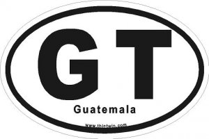 Guatemala Oval Car Sticker