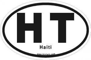 Haiti Oval Car Sticker