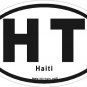 Haiti Oval Car Sticker
