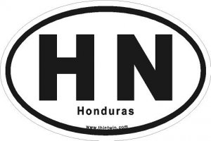 Honduras Oval Car Sticker