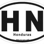 Honduras Oval Car Sticker