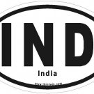 India Oval Car Sticker