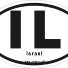 Israel Oval Car Sticker