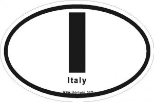 Italy Oval Car Sticker