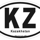 Kazakhstan Oval Car Sticker