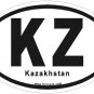 Kazakhstan Oval Car Sticker