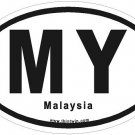 Malaysia Oval Car Sticker