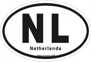 Netherlands Oval Car Sticker