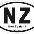 New Zealand Oval Car Sticker
