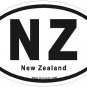 New Zealand Oval Car Sticker