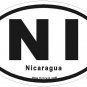 Nicaragua Oval Car Sticker