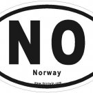 Norway Oval Car Sticker