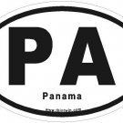 Panama Oval Car Sticker
