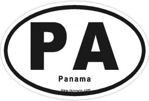 Panama Oval Car Sticker