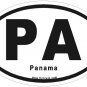 Panama Oval Car Sticker