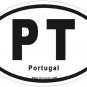 Portugal Oval Car Sticker