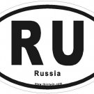 Russia Oval Car Sticker