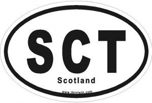 Scotland Oval Car Sticker