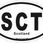 Scotland Oval Car Sticker