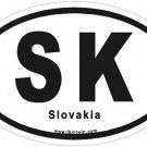 Slovakia Oval Car Sticker