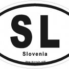 Slovenia Oval Car Sticker