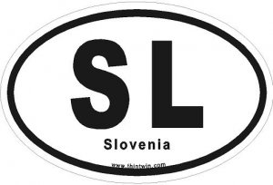 Slovenia Oval Car Sticker