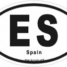 Spain Oval Car Sticker