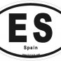 Spain Oval Car Sticker